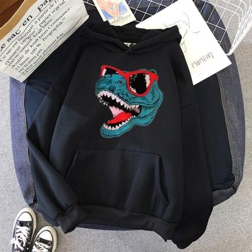 Cute dinosaur harajuku oversized Print Sweatshirt Kawaii Hoodies Hoody Itself Full Sleeve tops korean style streetwear clothes