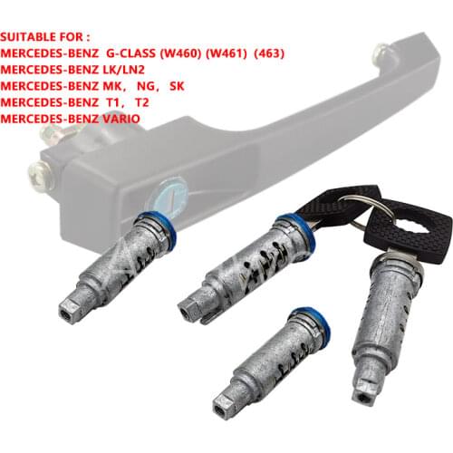 Door Handle Repair Kit Suitable for Mercedes G-CLASS (W460) (W461)(463) T1 LK/LN2 VARIO Door Handle 4 Lock Cylinders + 2 Keys