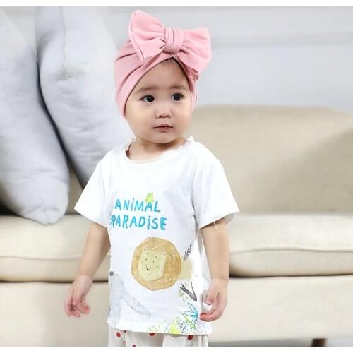 New Faux Fur Girls Bows Hats Cute No Limited Winer Warm Beanie Caps Newborn Top Knot Turban Headwraps