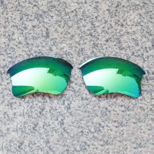 Wholesale E.O.S Polarized Enhanced Replacement Lenses for Oakley Flak Jacket XLJ Sunglasses - Emerald Green Polarized Mirror