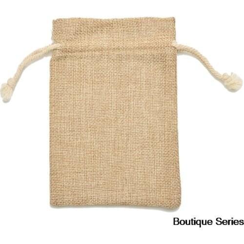 Mini Burlap Wearable Sachet Sack Tie Bag Wedding Party Gift Storage Bag
