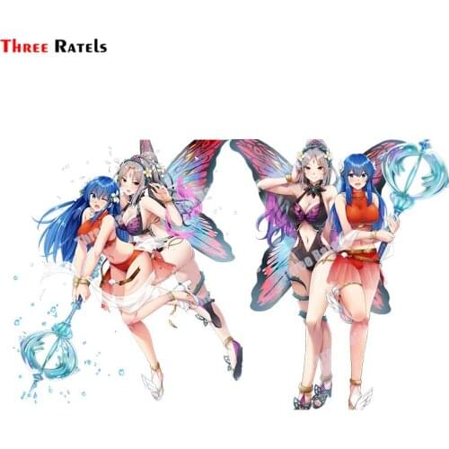 Three Ratels B485 Caeda And Plumeria Fire Emblem Car Front Window Sticker Decoration Waterprooof Protected Scratch-Resistant Mem