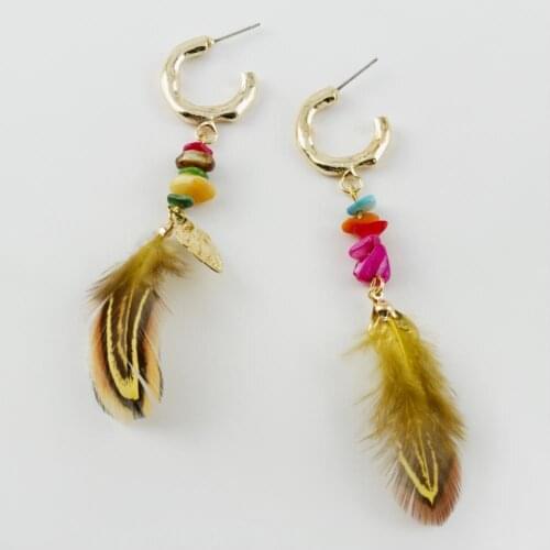 Broken Doğaltaşlı Hairy Ring Luxury Earrings