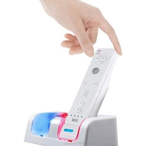 ABS Stable and Noiseless Dual Charging Station White for Wii Controller with 2800MAH Rechargeable Batteries J16 21 Dropship