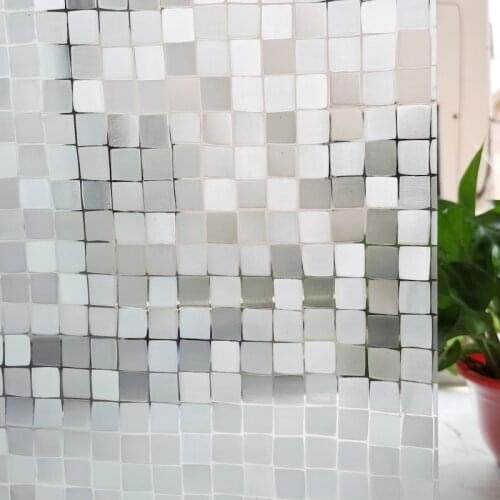 Static glue-free glass film mosaic glass sticker decorative sliding door living room balcony colorful sunscreen window sticker