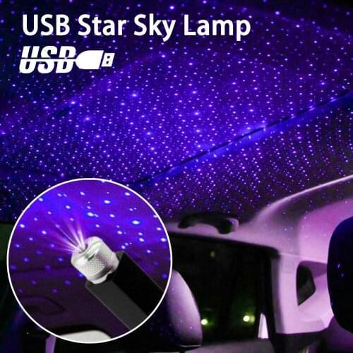 USB Car Roof Atmosphere Ambient Star Led Lights Galaxy Home Decoration Projector Light Adjustable Interior Night LED Accessories