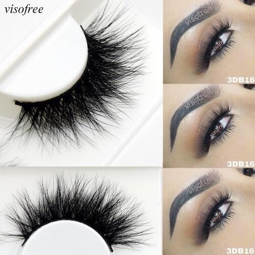 Visofree 3D mink lashes 25 mm mink eyelashes fluffy natural long Thick false eyelashes faux mink Cruelty-free eye lashes 3DB16