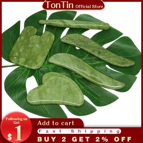 High Quality New Scraping Massage Facial Skin Care Jade Back Body Massage & Relax Face Leg Slimming Thin Guasha tool