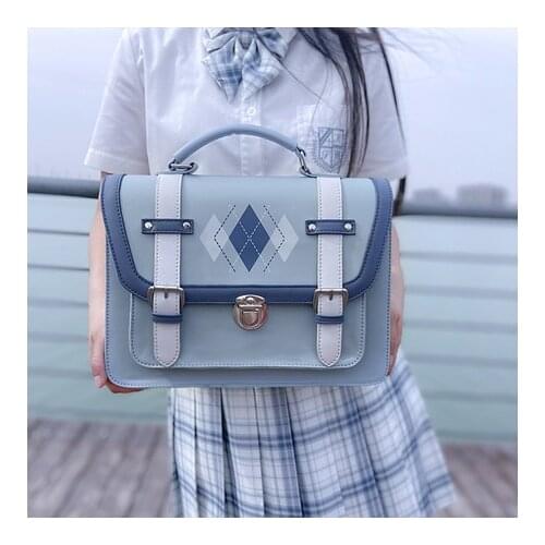 Japanese Hight School JK Uniform Messenger Bag 3way Handbag Lolita Backpack Vintage College style Cambridge bag student Cosplay
