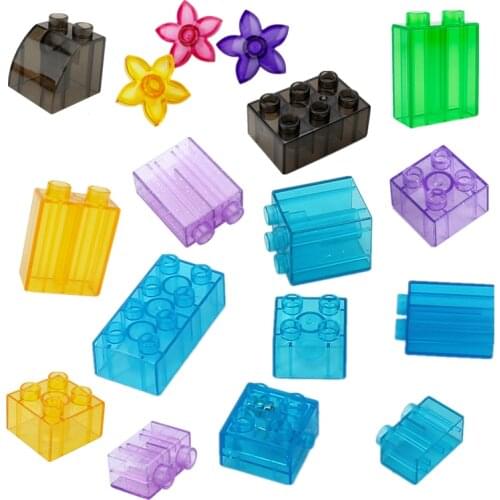 10Pcs Big Size Building Blocks Compatible Large Bricks Transparent Children Kids MOC DIY Assembly Educational Creative Toy Gifts