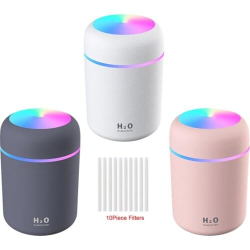 2021 New Mini Ultrasonic Air Humidifier Aroma Diffuser Difusor Mist Cool Maker For Car Home With Night Light Lamp humidificador