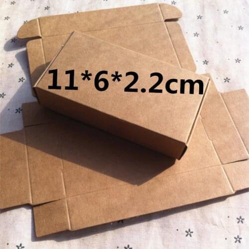 50pcs 11*6*2.2cm brown kraft paper gift box Joy soap paper gift pacakging box wedding candy craft paper box