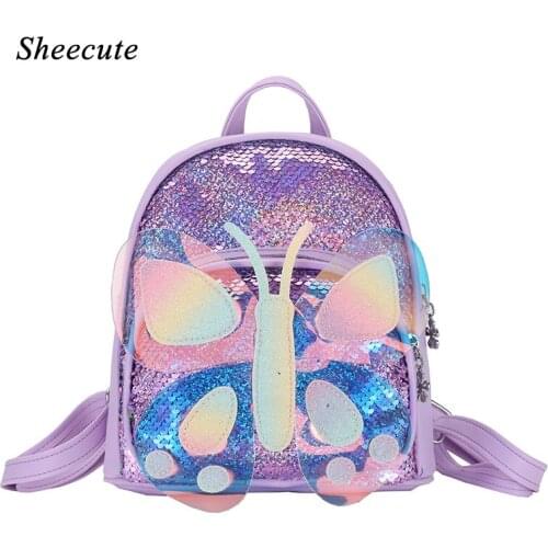 New Cartoon Butterfly Children Backpacks Summer Fashion Kindergarten Baby Backpack Student School Bag for Teenage Girls Bags