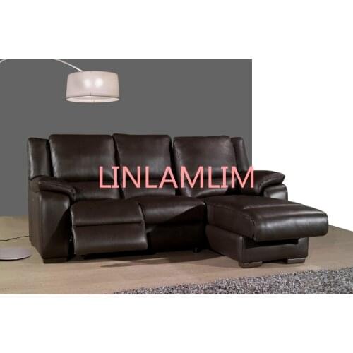 Living room sofa Recliner Sofa, cow Genuine Leather Recliner Sofa, Cinema Leather Recliner Sofa sectional L shape home furniture