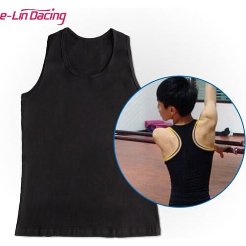 Men Gymnastics Tank Tops Sleeveless Ballet Dance Training Tees Shirts Undershirts Bodybuilding Singlets Vest Tight underwear