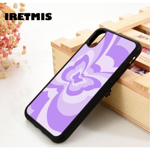 Iretmis 5 5S SE 6 6S Phone Case Cover for iPhone 7 8 Plus X Xs 11 12 MINI Pro Max XR Butterfly Heart Love Infinity Purple