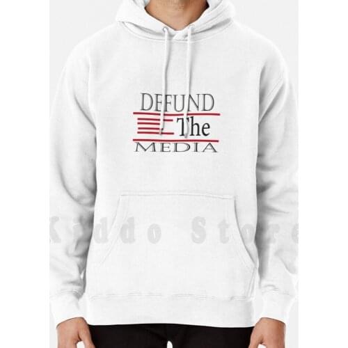 Defund The Media Classic Hoodies Long Sleeve Jacket Blouse Top Median Average Broadcast