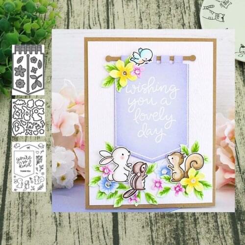 Rabbit Metal Cutting Dies Stamps Stencil for DIY Scrapbooking Photo Album Decorative Craft Die