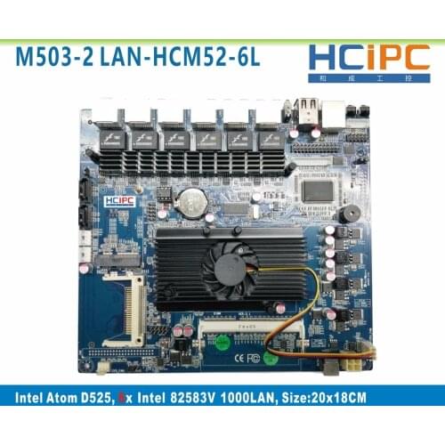 HCiPC M503-2 LAN-HCM52-6L,D525 6LAN ITX Motherboard,Multi LAN 6LAN Firewall Motherboard,6LAN Router,Firewall System,Server PC