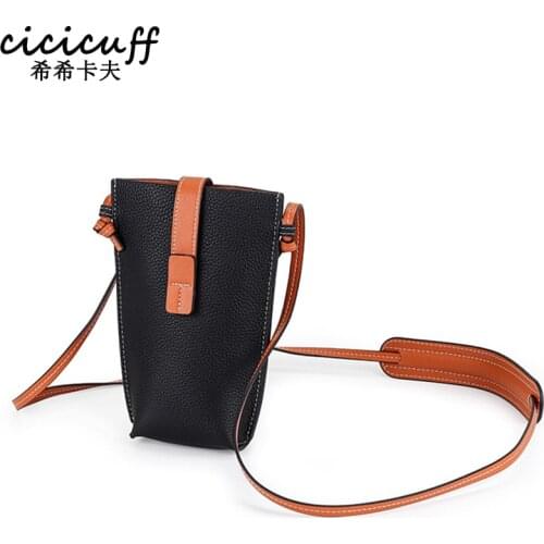 Fashion Simple Genuine Leather Mini Shoulder Bag Women Mobile Phone Bag for iPhone 12 Pro Max Phone Wallet Ladies Crossbody Bags