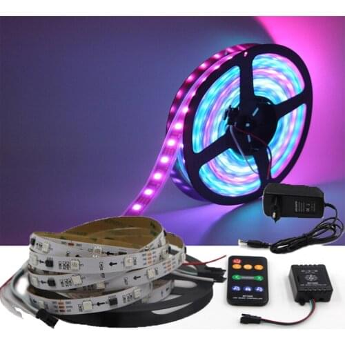Dc12v RF music controller ws2811 LED strip 5m 10m TV background wall music light strip Holiday party party bar atmosphere lights