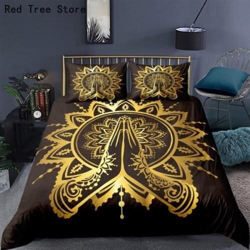 Mandala 3d Bedding Set Bohemian 2/3 piece Single Twin Queen King Size Comforter Duvet Quilt Cover and Pillowcase Soft Bedclothes