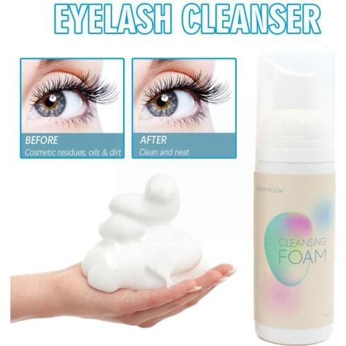 60ml Eyelash Extensions Brush Shampoo Kit Strawberry Eyelash Flavour Foam Shampoo Cleansing Grafting Eyelashes Gentle Whole Z8J9