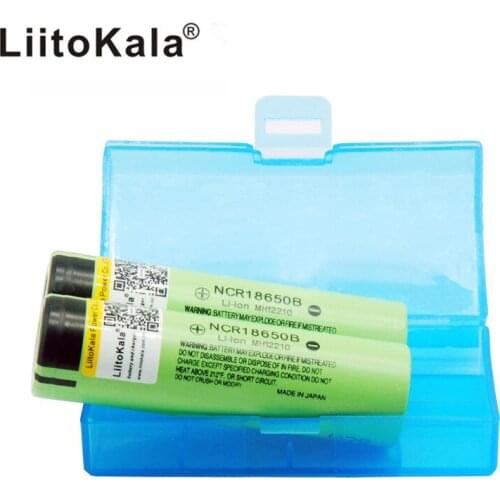 2pcs Liitokala New original NCR18650B 3.7V 3400mah 18650 for rechargeable lithium battery ree shopping