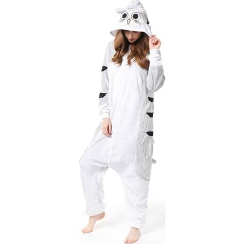 Long Sleeve Pajamas Set Kids Winter Cheese Cat Bear Onesies Children Pyjamas Boys Girls Flannel Pijamas Set Animal Sleepwear