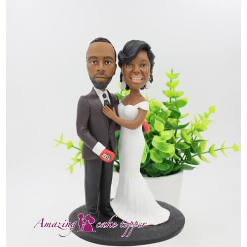 2019 AMAZING CAKE TOPPER Toys Different wedding rings for boxing gloves Groom Gifts Ideas Customized Figurine Valentines Day