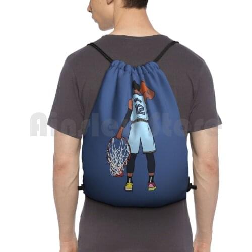 Ja Morant And The Rim Backpack Drawstring Bag Riding Climbing Gym Bag Sports Basketball Ja Morant Ja Morant Rim 12 Murray