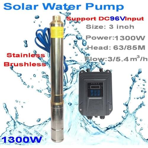 Solar water pump high head 96v solar powered water pump for home/irrigation dc submersible water pump water deep well pump set