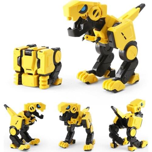 Transformation Cube Deformable Dinosaurs Tyrannosaurus Rex Movable Joint Action Toy Figure Decoration Birthday Gift for Children