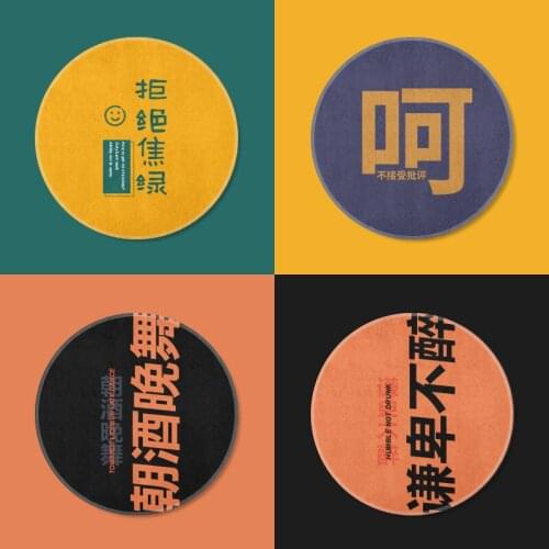 Thickened round rubber advertising mouse pad with seaming