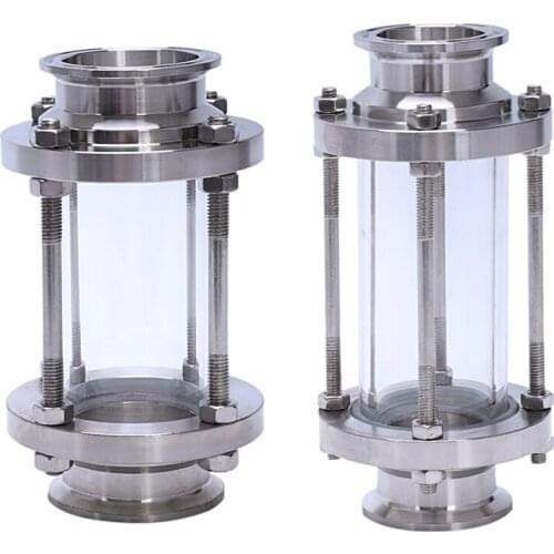In-Line Sight Glass with Clamp End,Flow Sanitary Straight Sight Glass SUS316 Tri Clamp Type