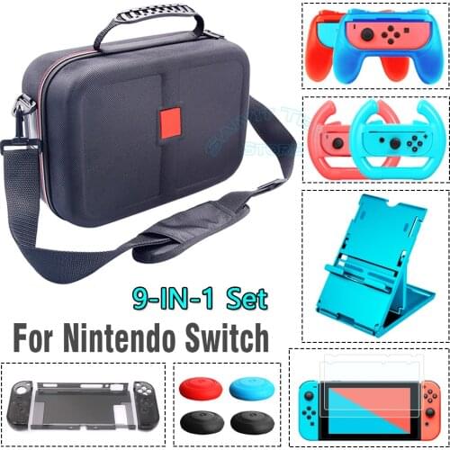 For Nintend Switch Big Storage Carrying Bag NS Accessories Protective TPU Case Cover&Folding Stand for Nintendo Switch Console