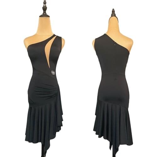 Latin Dance Dress Women Sexy Dress Black Tango Dance Outfit Summer Designer Clothes Performance Costume Modern Dance Wear JL2879