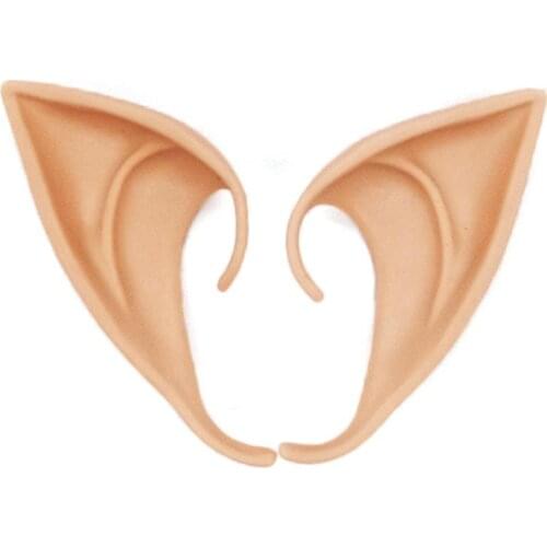 1 Pair Halloween Party Elven Elf Ears Pointed Anime Fairy Cosplay Costumes Vampire Soft Christmas Party Mask Cosplay Mask