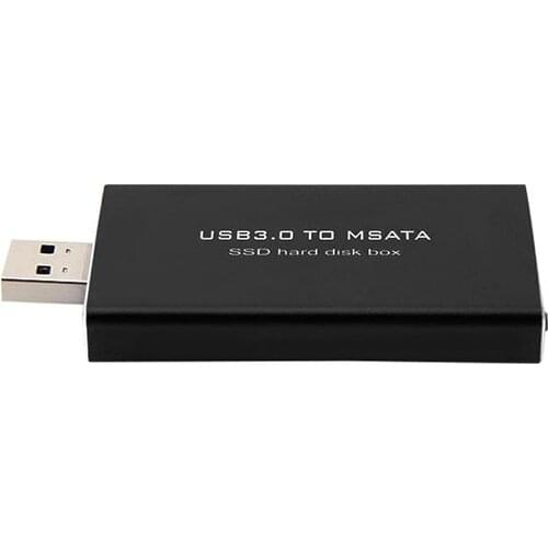 USB 3.0 to mSATA SSD Hard Disk Box Converter Adapter Enclosure External Case 1pc