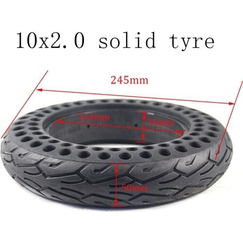10 inch Porous electric skateboard Bicycle E-Bike tire 10x2.0 air-free honeycomb shock absorber solid tire proof Tyre