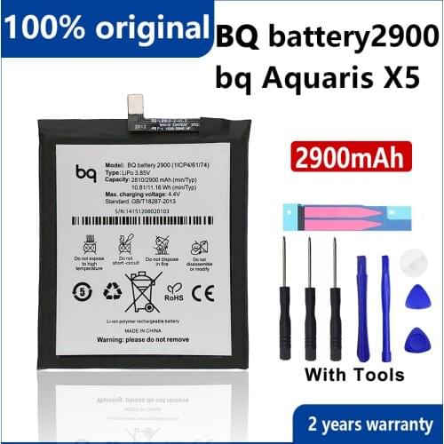 100% Original 2900mAh Phone Battery For BQ Aquaris X5 Phone High quality Batteries With Tools+Tracking Number