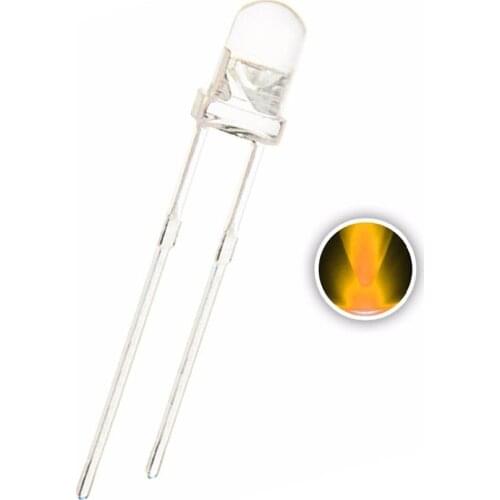 100pcs LED 3mm Yellow Water Clear Round 3 mm Light-Emitting Diode Super Bright LED Light Lamp DC 2V 20mA DIP