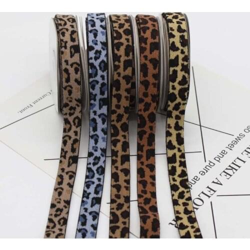 15mm leopard new style elastic bands/ Short skirt jacquard waistband elastic / rubber band / loose tight
