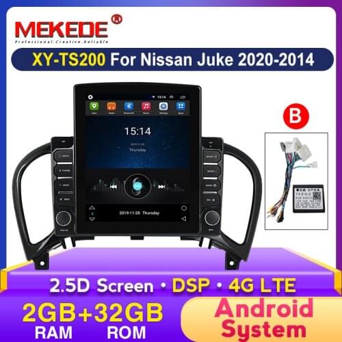 2+32G Android 4G LTE 2.5D 9.7" Tesla Screen for Nissan Juke YF15 2010-2014 Car Radio Multimedia Player Navigation GPS Audio BT