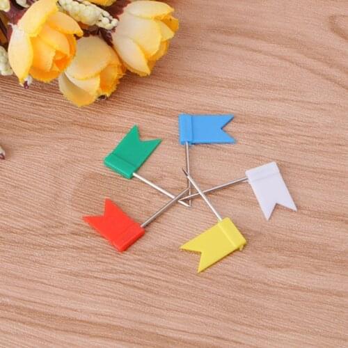 2020 New 30PCS Flag Marker Shape Map Pins Cork Notice Board Push Pin Assorted Office Home