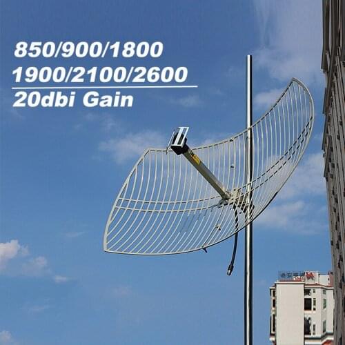 20dBi Outdoor Grib Antenna 2G 3G CDMA UMTS 1800mhz Mobile GSM 2100mhz External LTE 850 900 Phone Signal N Connector Antenna