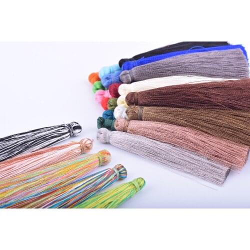 35 CLR Avail.--KONMAY 10PCS 6.5cm/2.6'' Soft Handmade Silky Craft Fiber Tassels for DIY Project Best for Jewelry Making