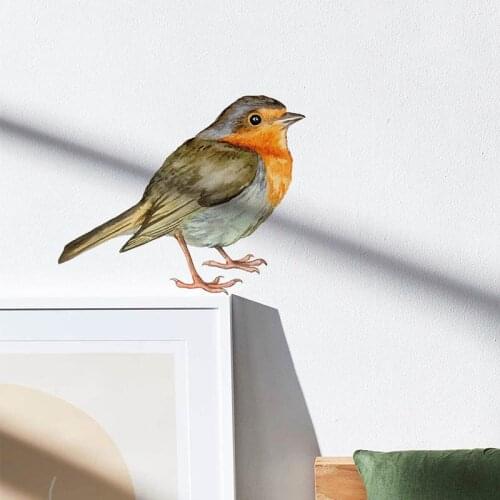 3D Bird Glass Window Stickers Animal Wall Sticker Fridge Living Room Bedroom Decoration Wallpaper Self-adhesive Decals Art