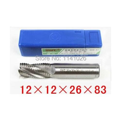 4flute M2AI dia 12mm end mills milling cutter machine tool Roughing cutter CNC tools Super-hard high speed steel 4F-12*12*26*83