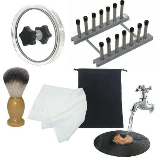 4 in 1 LP Vinyl Record Cleaning Label Saver Protector Turntable Disc Waterproof Clamp Kit